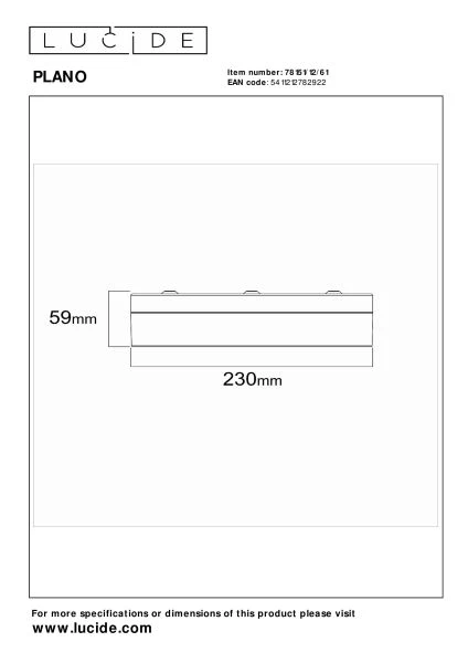 Lucide PLANO - Plafonnier Intérieur/Extérieur - Ø 23 cm - LED Dim. - CCT - 1x11W 2700K/4000K - IP44 - Opalin - technique